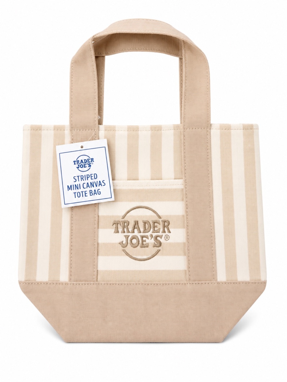 VIRAL 2026 Trader Joe’s Striped Mini Canvas Tote
